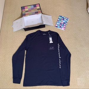 Men’s Vineyard Vines navy long sleeve, gift box, S